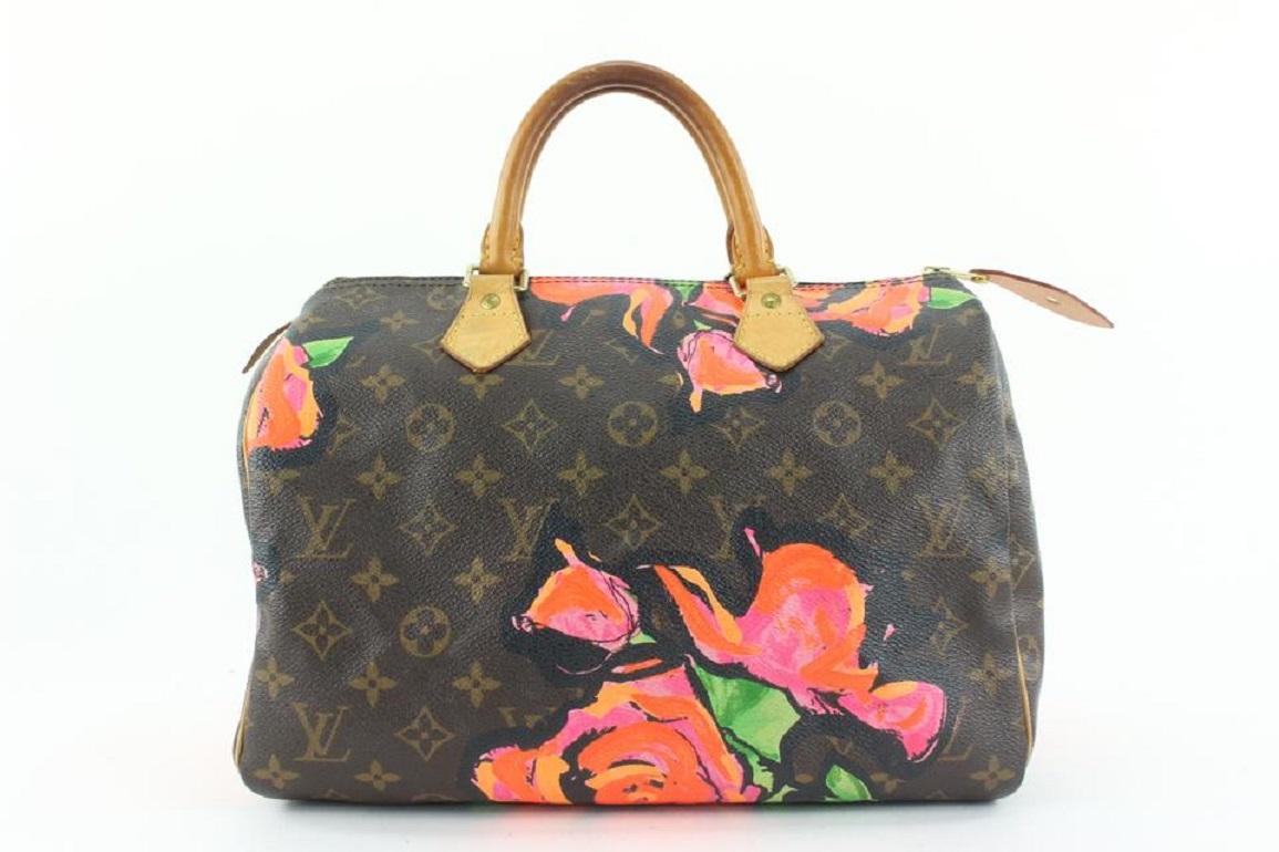 Louis Vuitton Stephen Sprouse Monogram Graffiti Roses Speedy 30 Bag Flower In Good Condition For Sale In Dix hills, NY