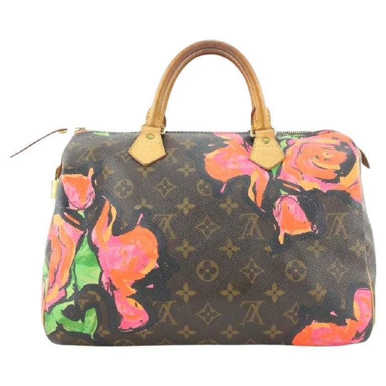 Authentic Louis Vuitton Flower Monogram Tote Red With Strap AH0189 France  Bag