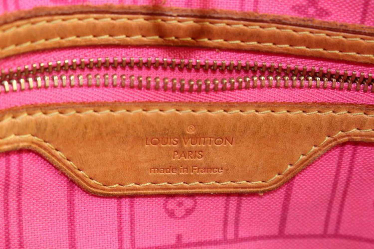 Louis Vuitton Stephen Sprouse Neverfull MM Tragetasche mit Monogramm in Rosenform 15LV118 Damen im Angebot