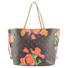 Used Louis Vuitton Stephen Sprouse Monogram Roses Neverfull MM Tote Bag 15LV118