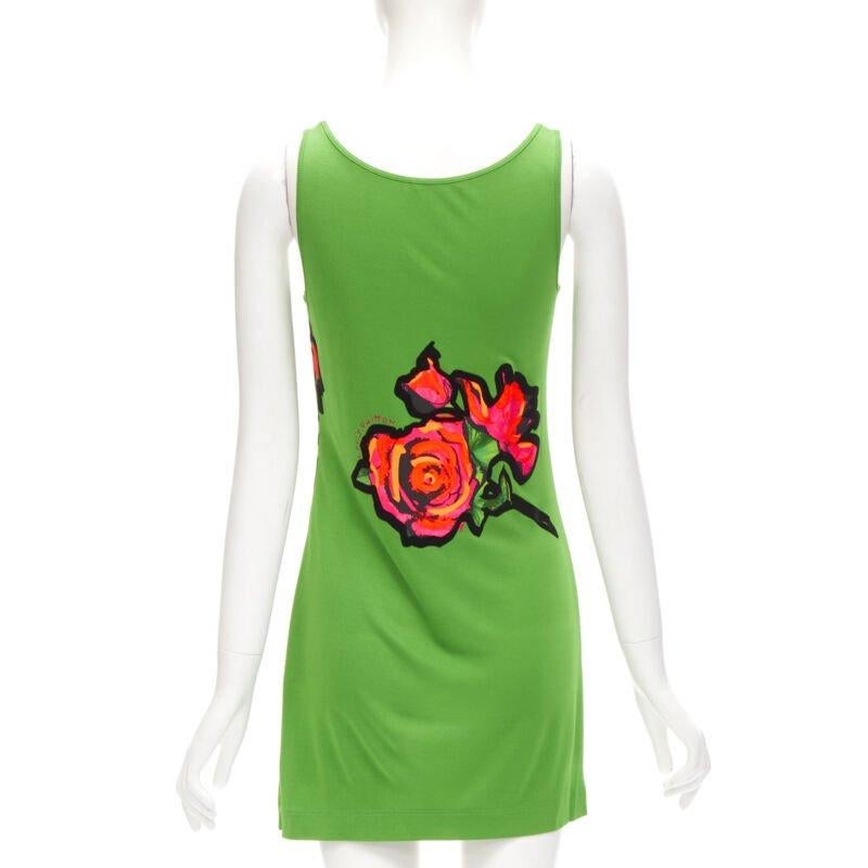 Women's LOUIS VUITTON Stephen Sprouse Neon pink Graffiti Pop Rose green mini dress S