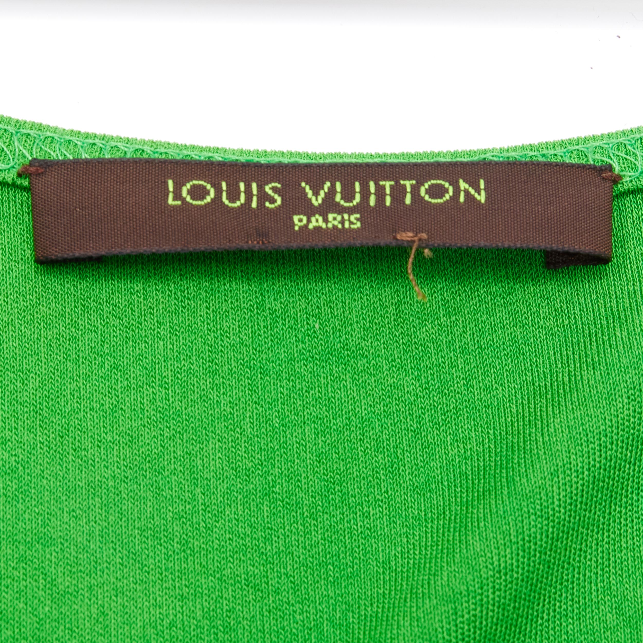 LOUIS VUITTON Stephen Sprouse Neon pink Graffiti Pop Rose green mini dress S For Sale 2