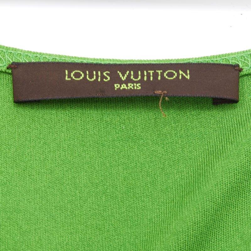 LOUIS VUITTON Stephen Sprouse Neon pink Graffiti Pop Rose green mini dress S 4