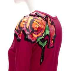 LOUIS VUITTON Stephen Sprouse Neon pink Graffiti Pop Rose mini dress S