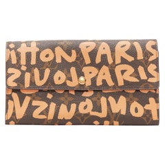 LOUIS VUITTON Stephen Sprouse orange graffiti brown monogram long wallet