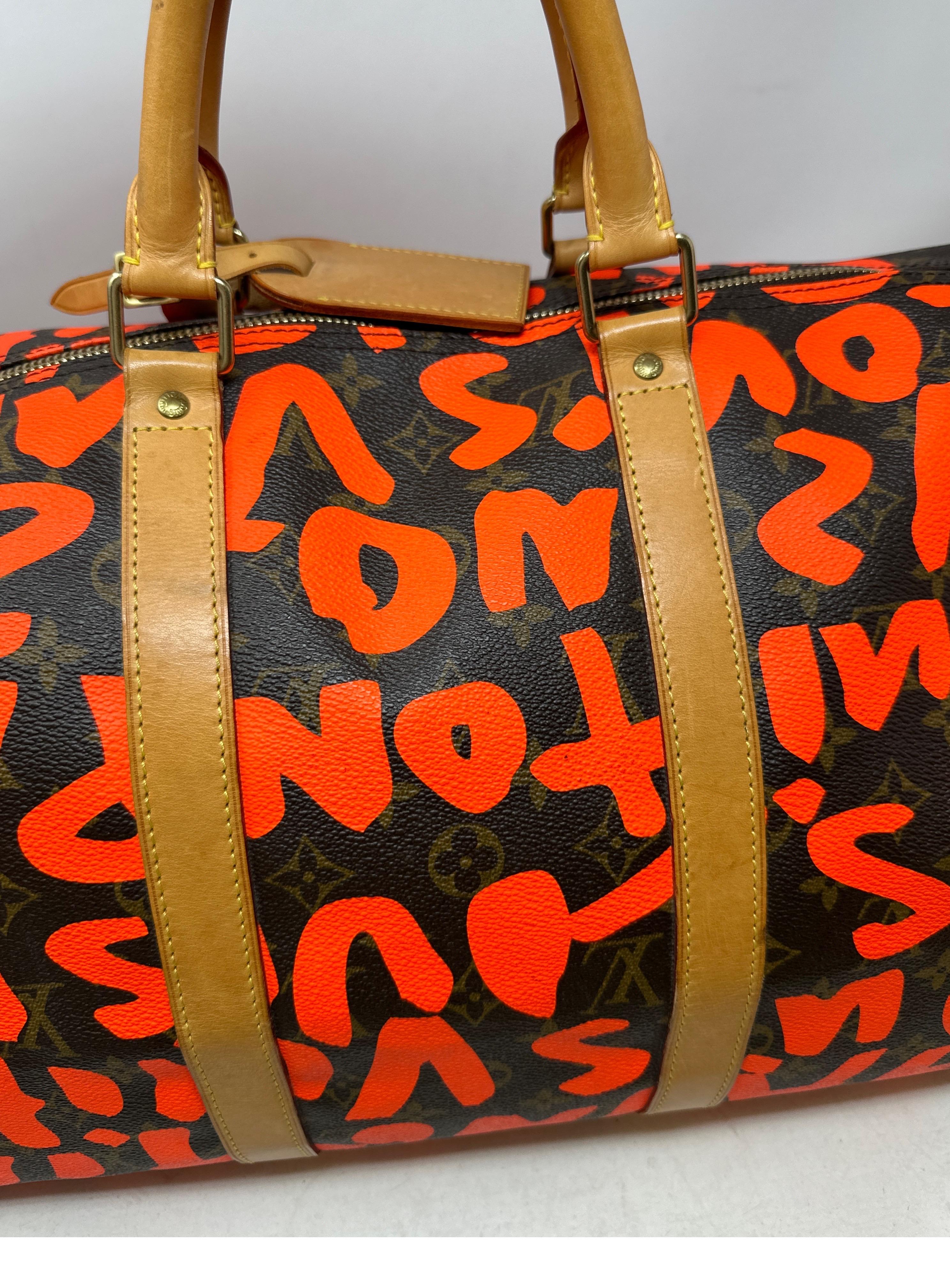 Louis Vuitton Stephen Sprouse Orange Graffiti Keepall 50 Bag  6