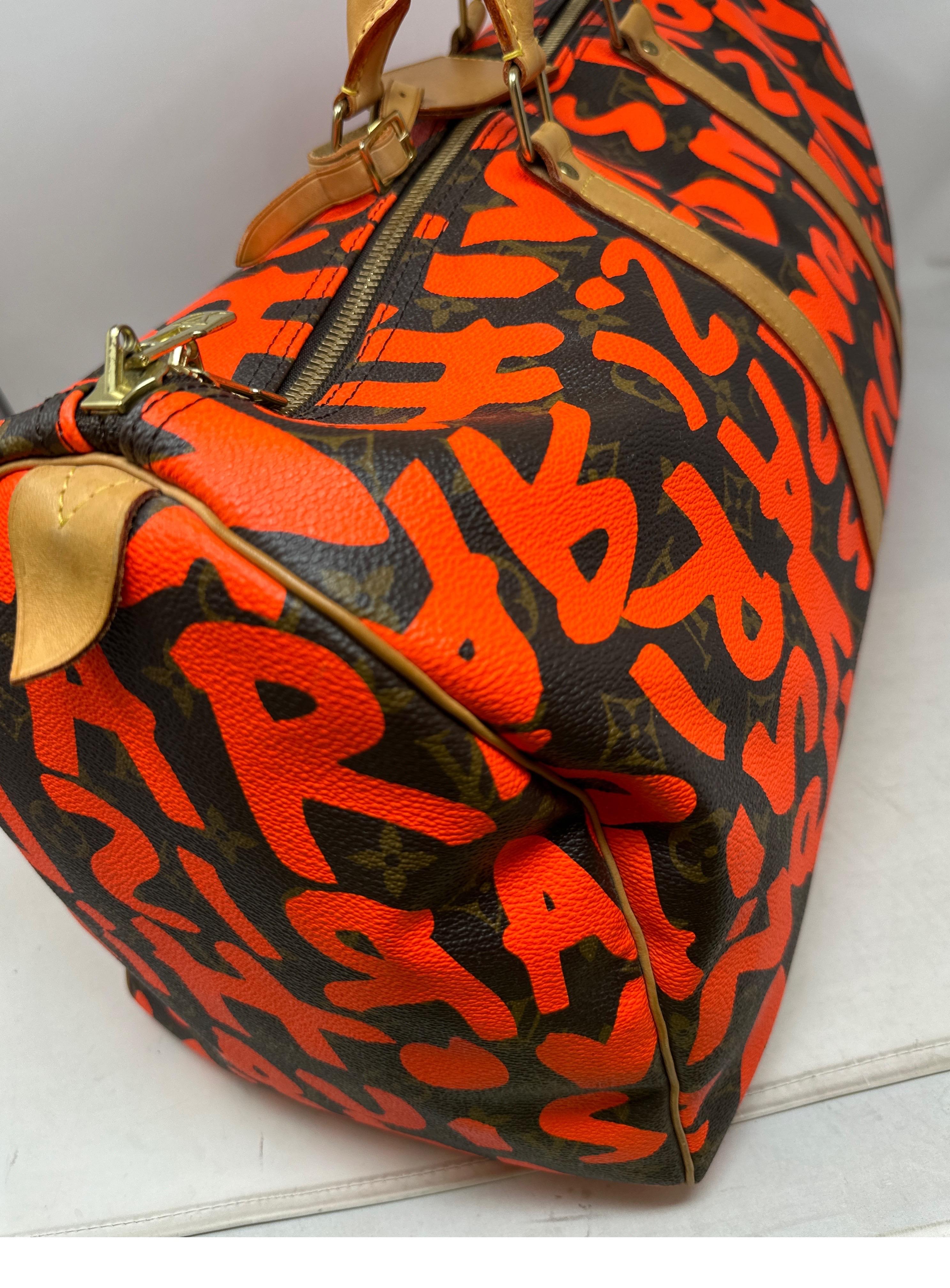 Louis Vuitton Stephen Sprouse Orange Graffiti Keepall 50 Bag 7