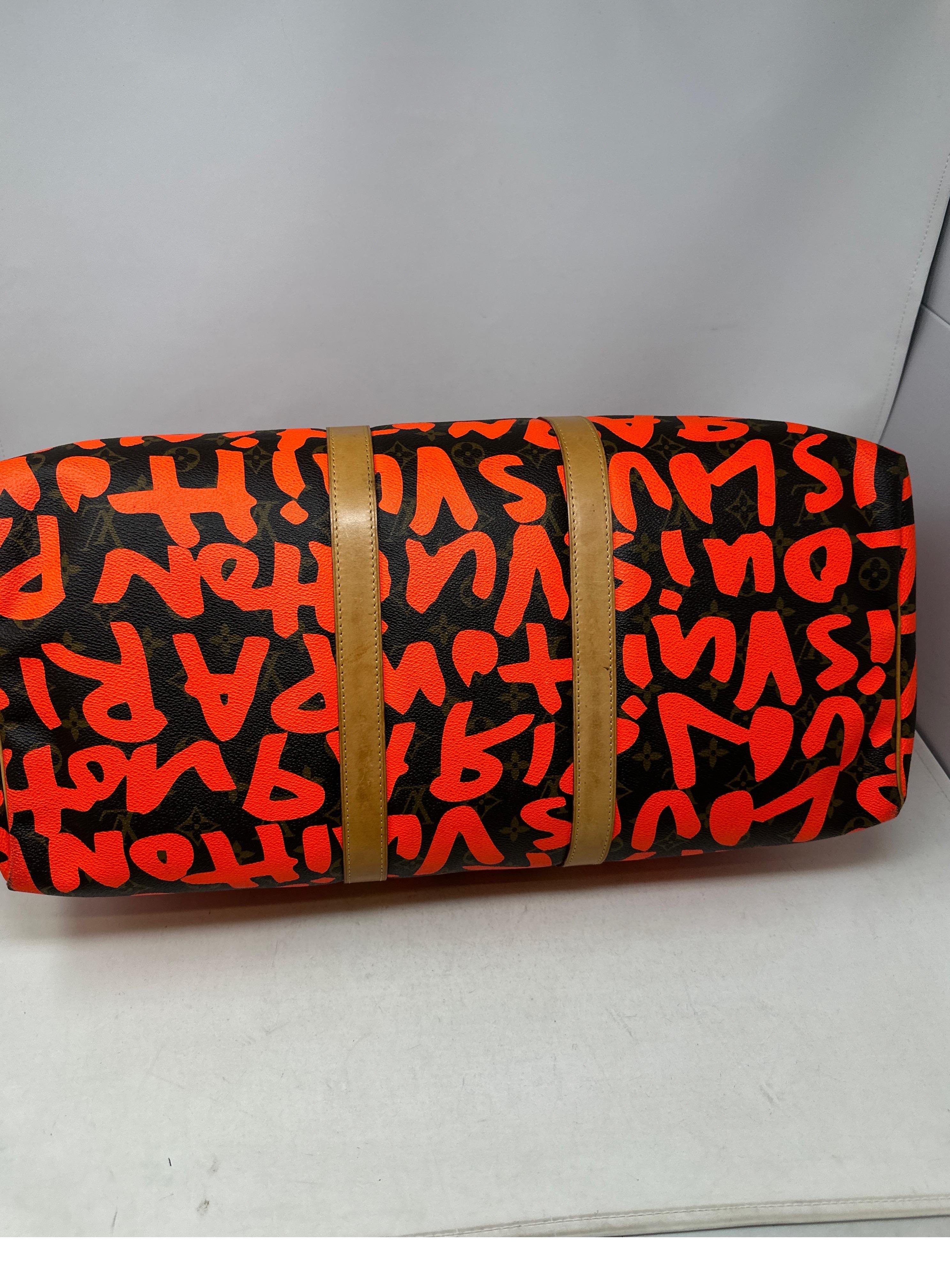 Louis Vuitton Stephen Sprouse Orange Graffiti Keepall 50 Bag  8