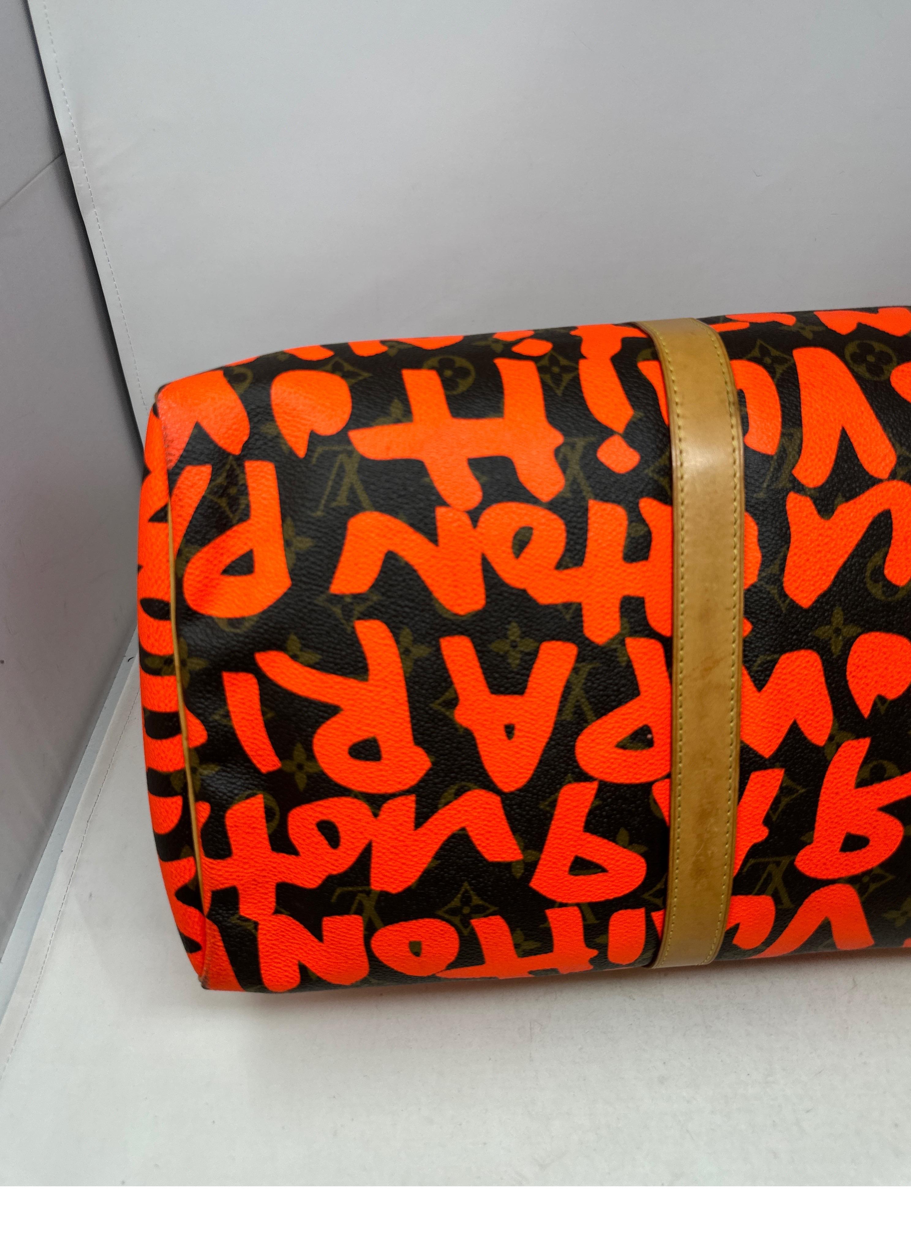 Louis Vuitton Stephen Sprouse Orange Graffiti Keepall 50 Bag  9