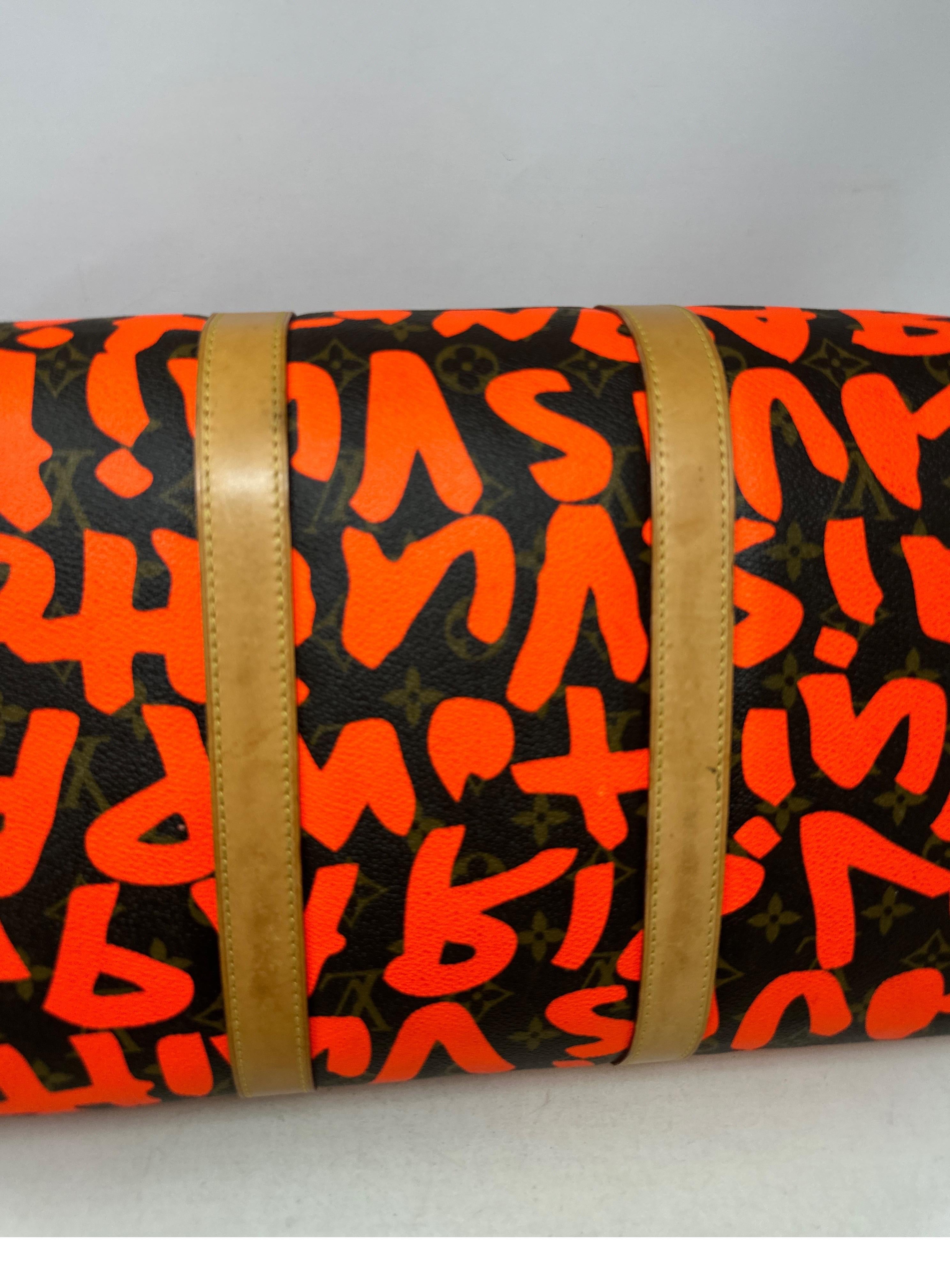 Louis Vuitton Stephen Sprouse Orange Graffiti Keepall 50 Bag  10