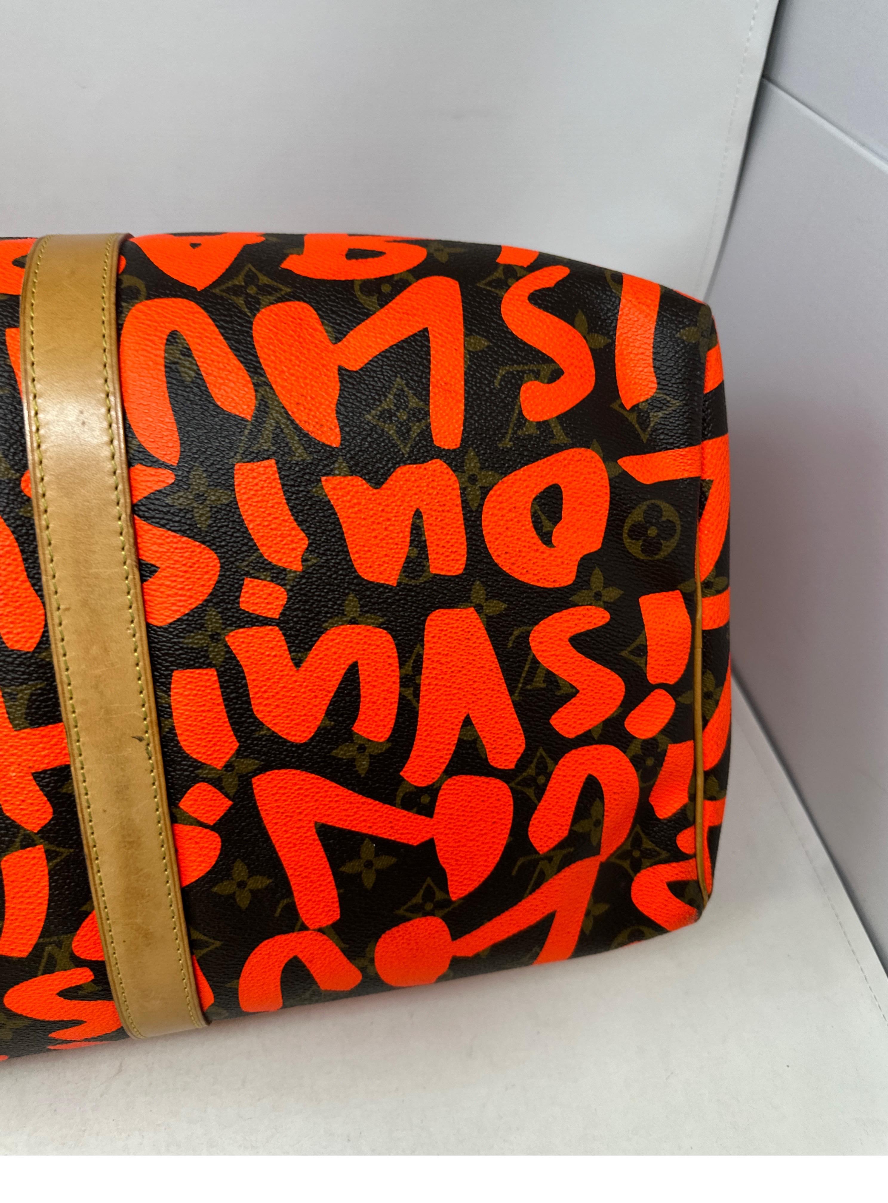 Louis Vuitton Stephen Sprouse Orange Graffiti Keepall 50 Bag  11