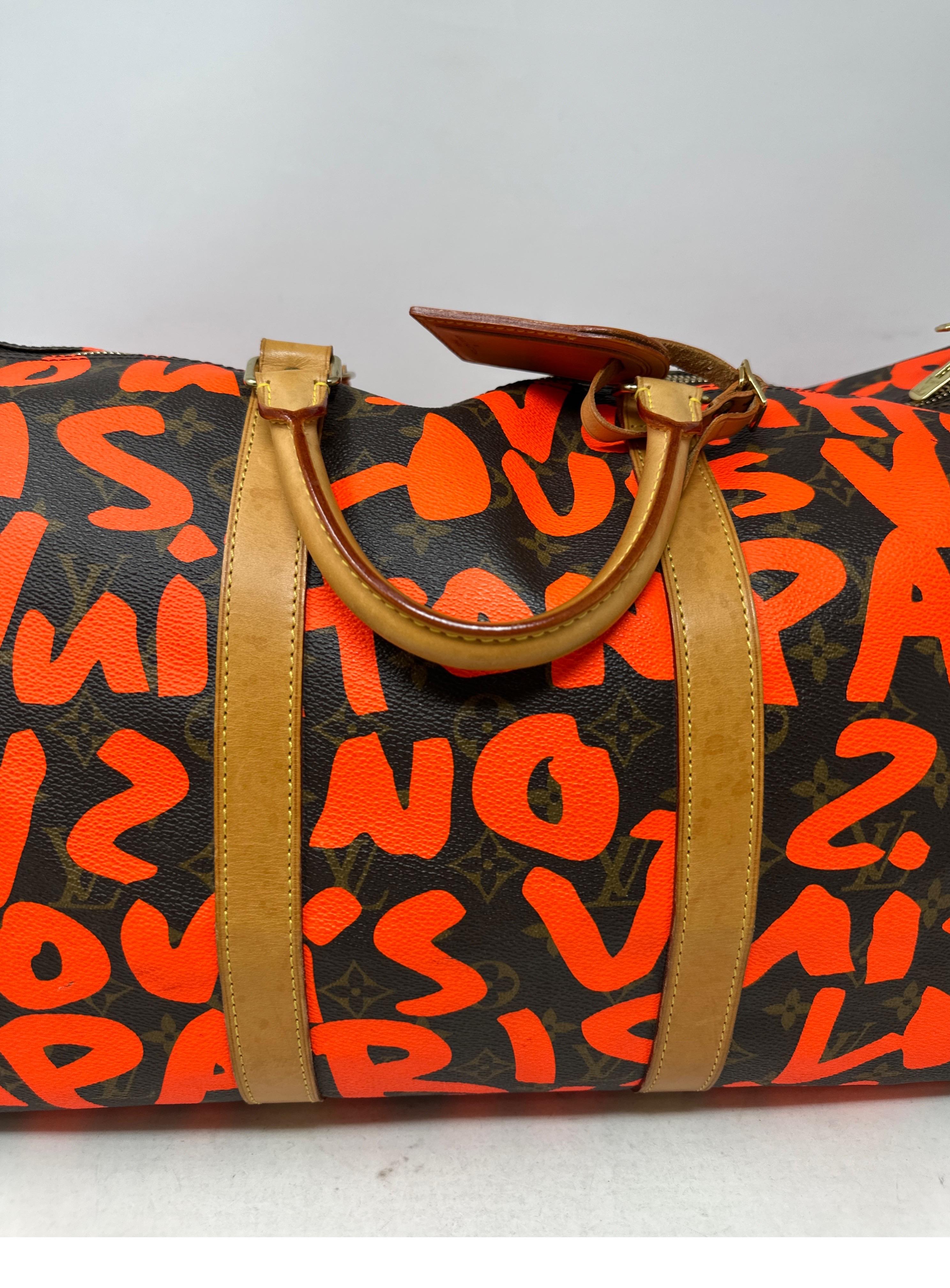 Louis Vuitton Stephen Sprouse Orange Graffiti Keepall 50 Bag  In Good Condition In Athens, GA