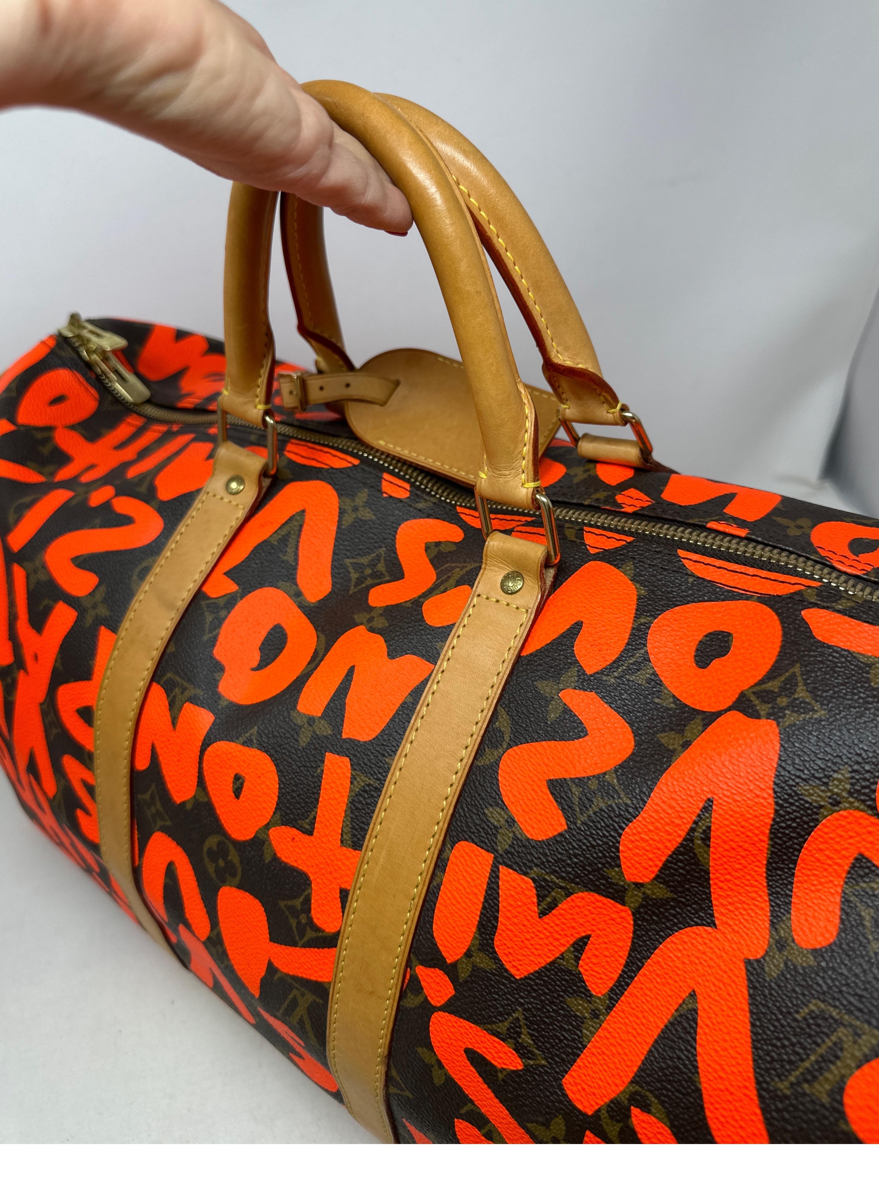 Louis Vuitton Stephen Sprouse Orange Graffiti Keepall 50 Bag  3