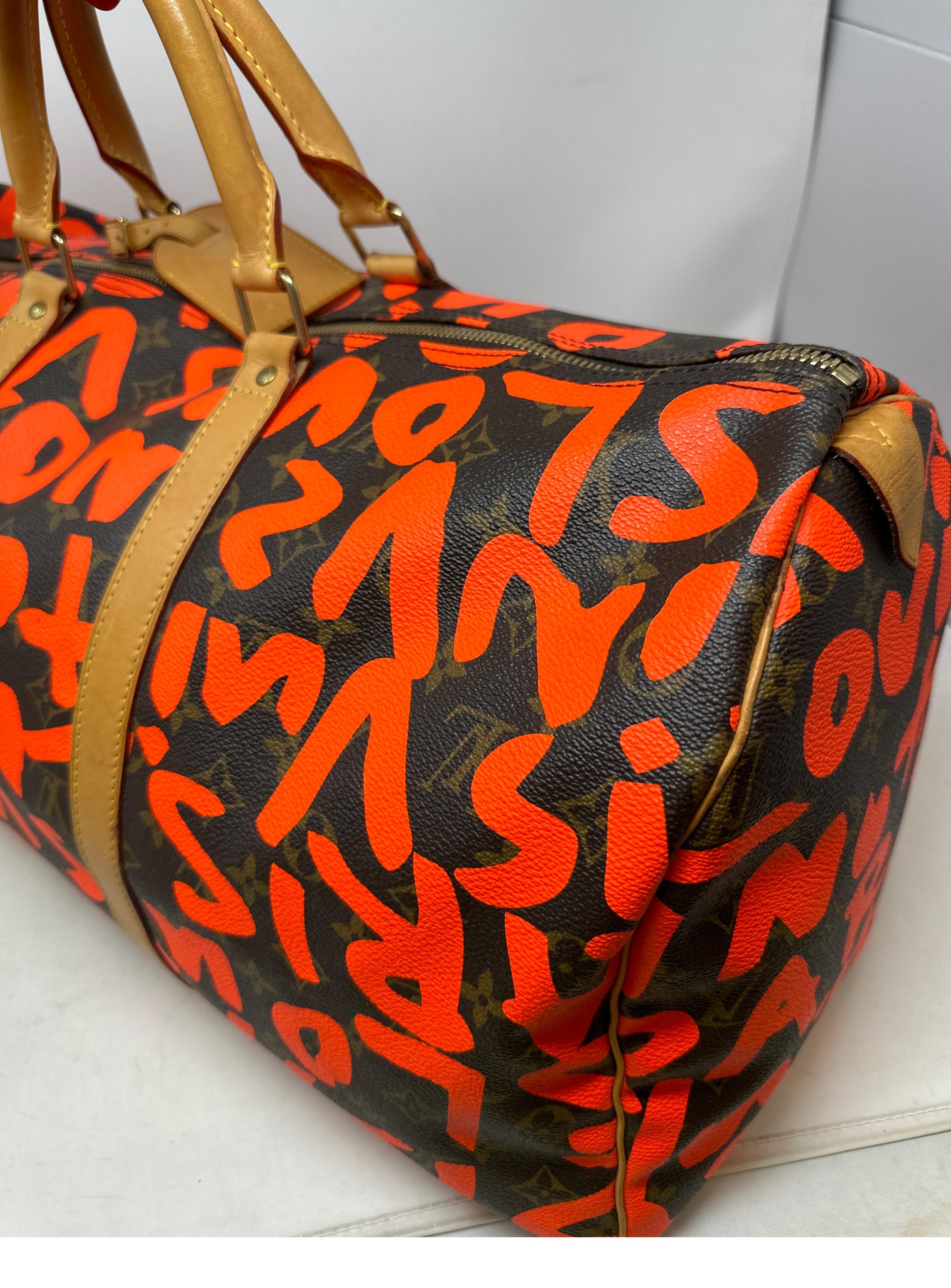 Louis Vuitton Stephen Sprouse Orange Graffiti Keepall 50 Bag  4