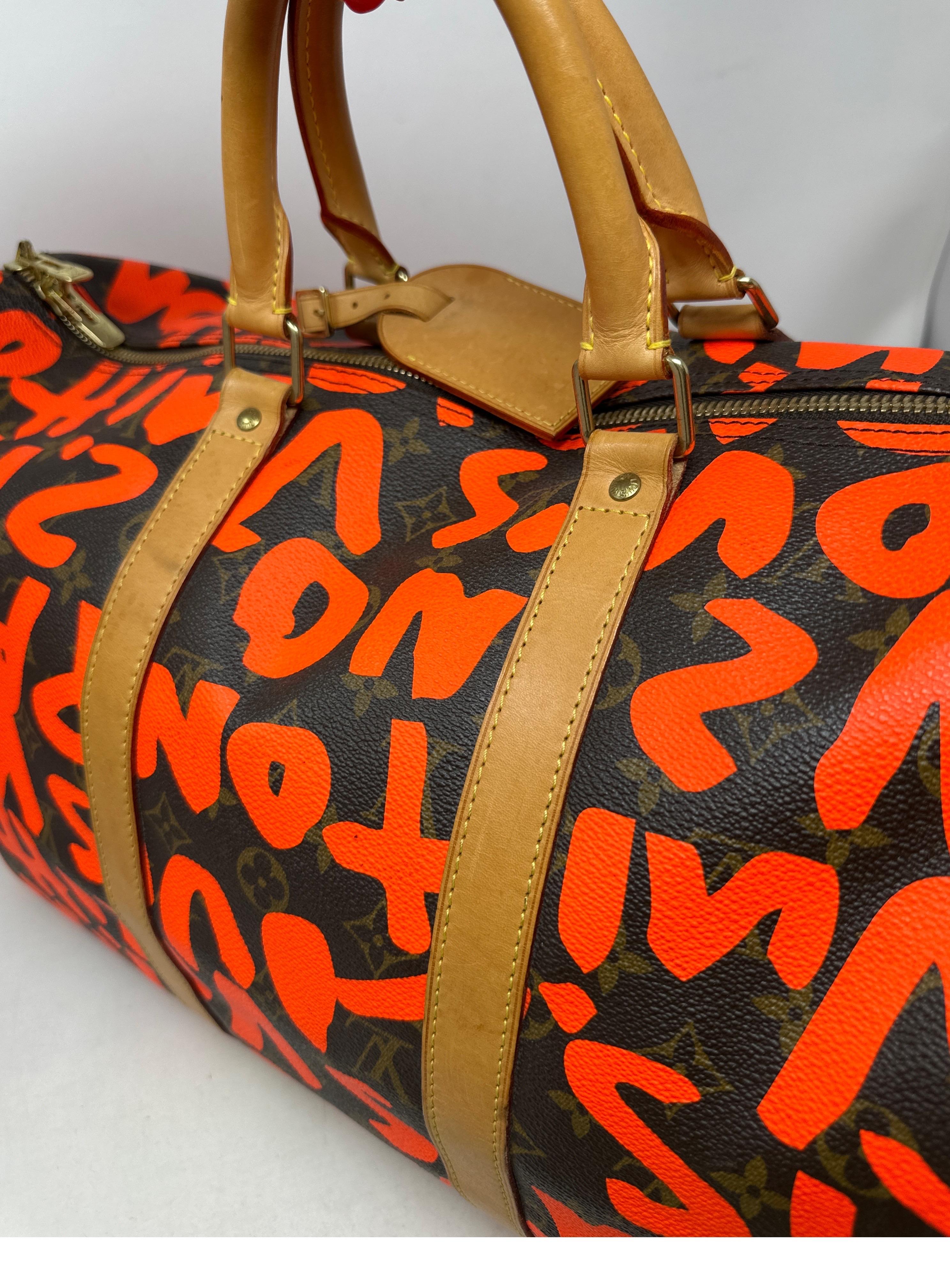 Louis Vuitton Stephen Sprouse Orange Graffiti Keepall 50 Bag  5