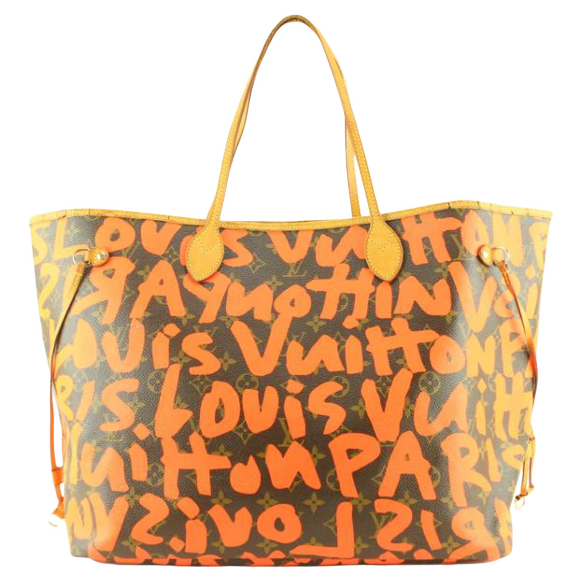 Louis Vuitton Stephen Sprouse Orange Graffiti Neverfull GM Tote Bag 92lu629s