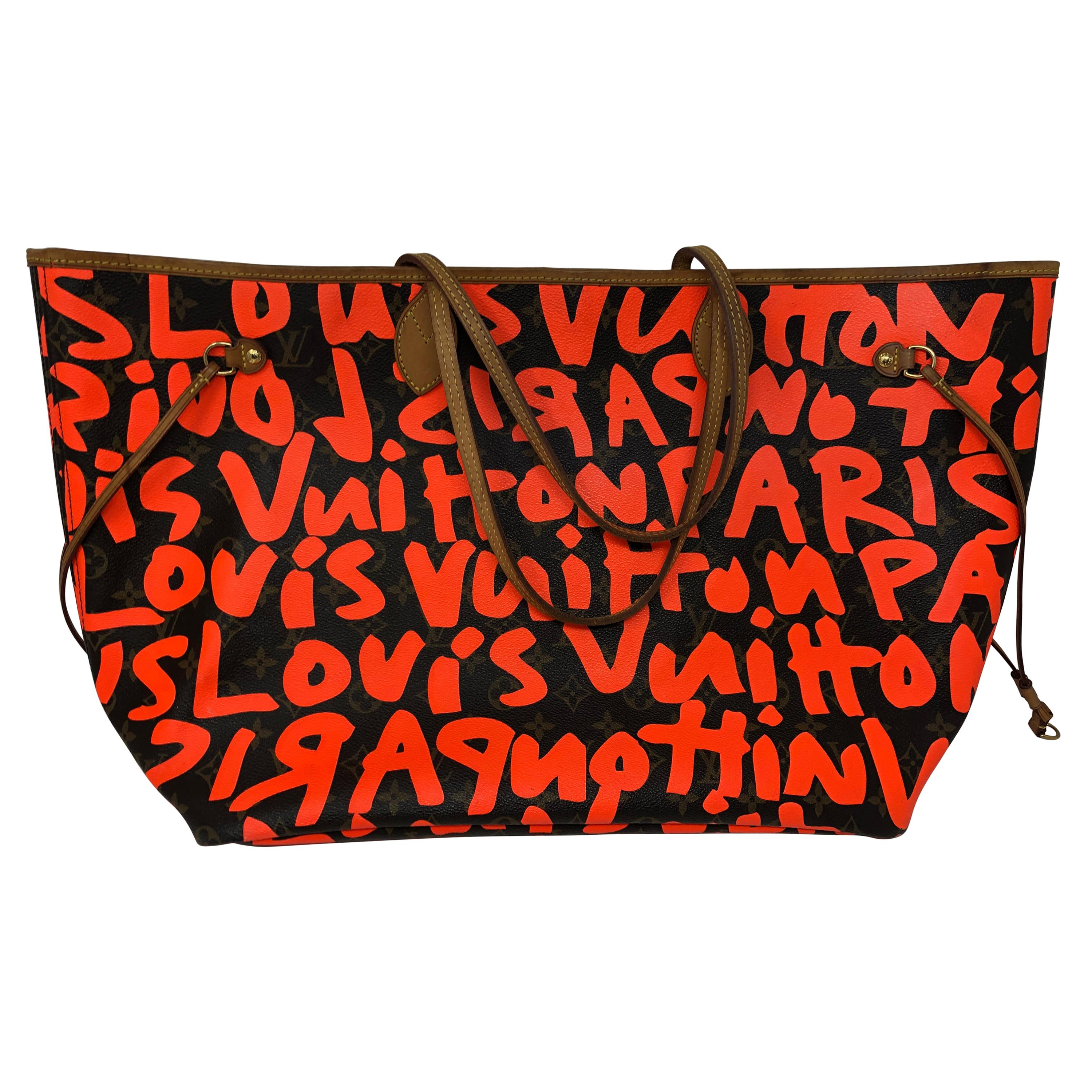 Louis Vuitton Monogram Orange Graffiti Neverfull Gm