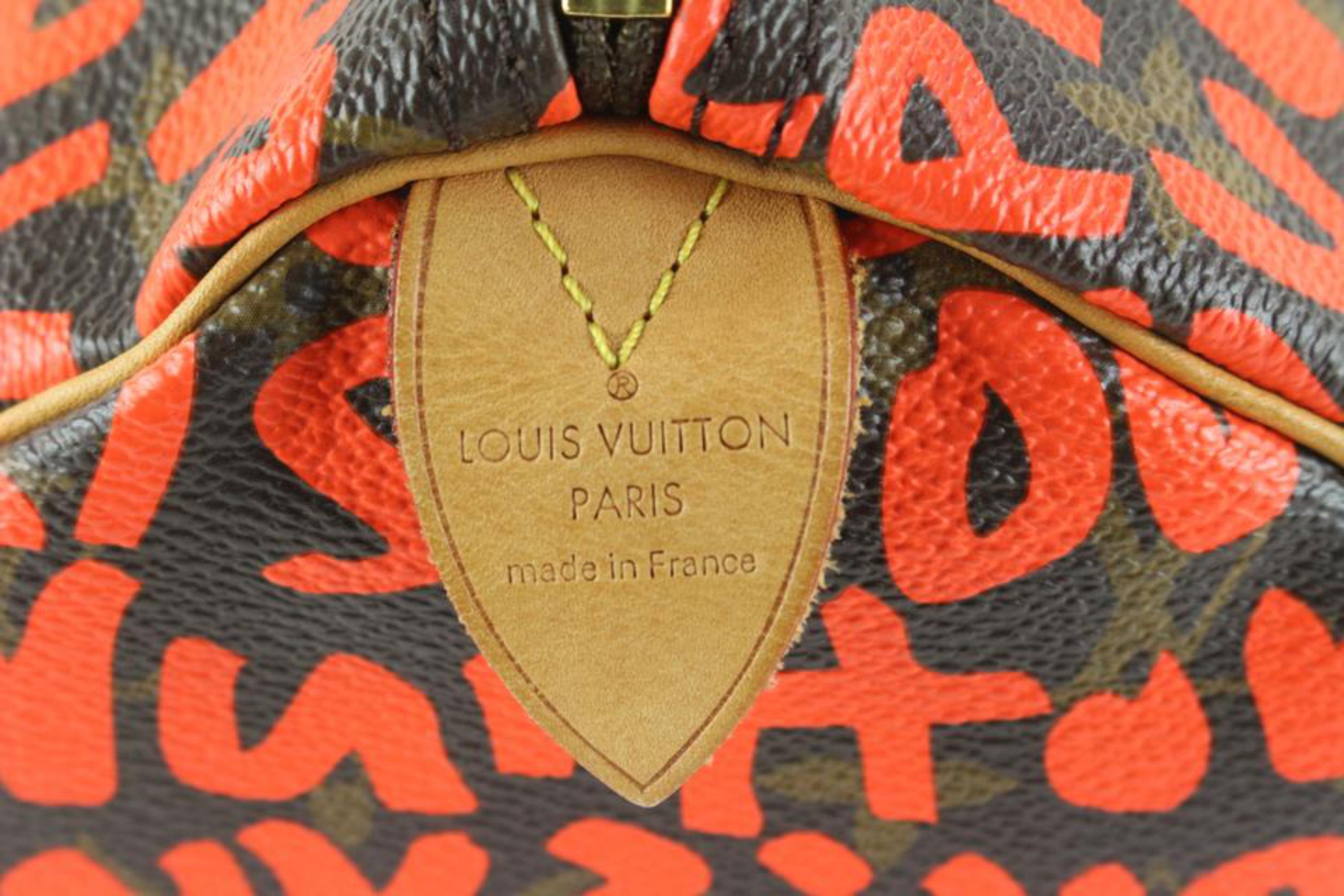 Louis Vuitton Stephen Sprouse Orange Monogram Graffiti Speedy 30 97lu729s 3