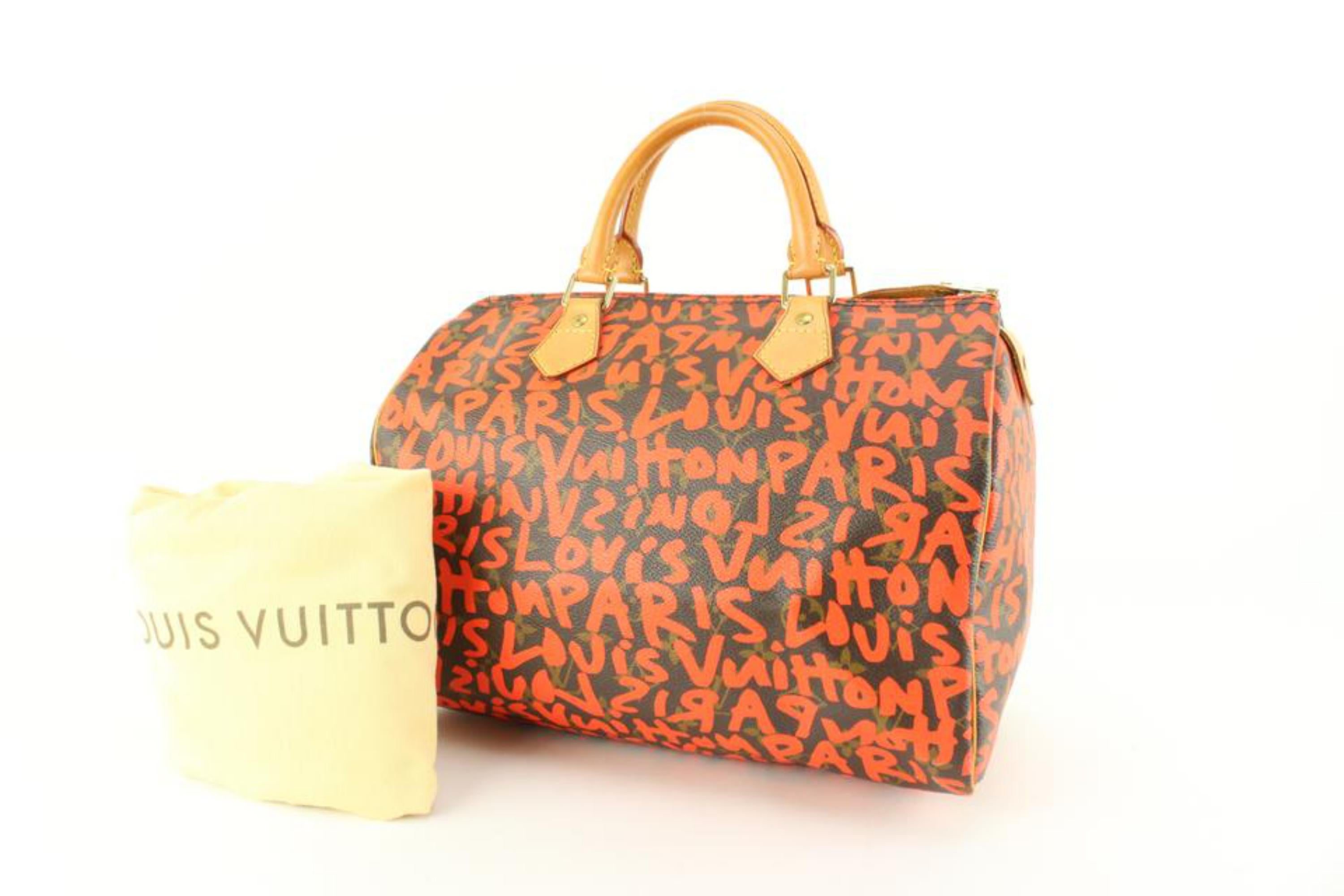 Louis Vuitton Stephen Sprouse Orange Monogram Graffiti Speedy 30 97lu729s 5