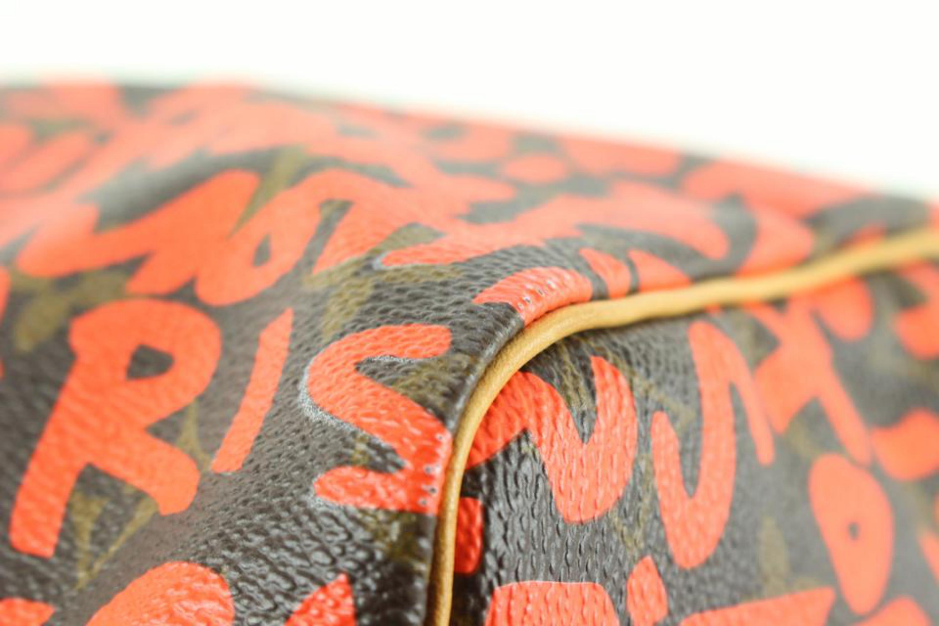 Louis Vuitton Stephen Sprouse Orange Monogram Graffiti Speedy 30 97lu729s In Excellent Condition In Dix hills, NY
