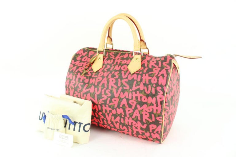 Louis Vuitton Stephen Sprouse Pink Fuchsia Monogram Graffiti Speedy 30  65lz63s at 1stDibs