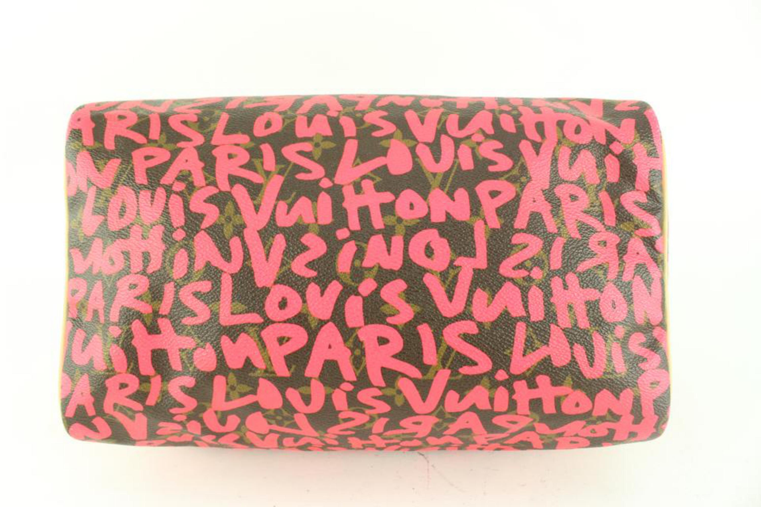 Women's Louis Vuitton Stephen Sprouse Pink Fuchsia Monogram Graffiti Speedy 30 65lz63s