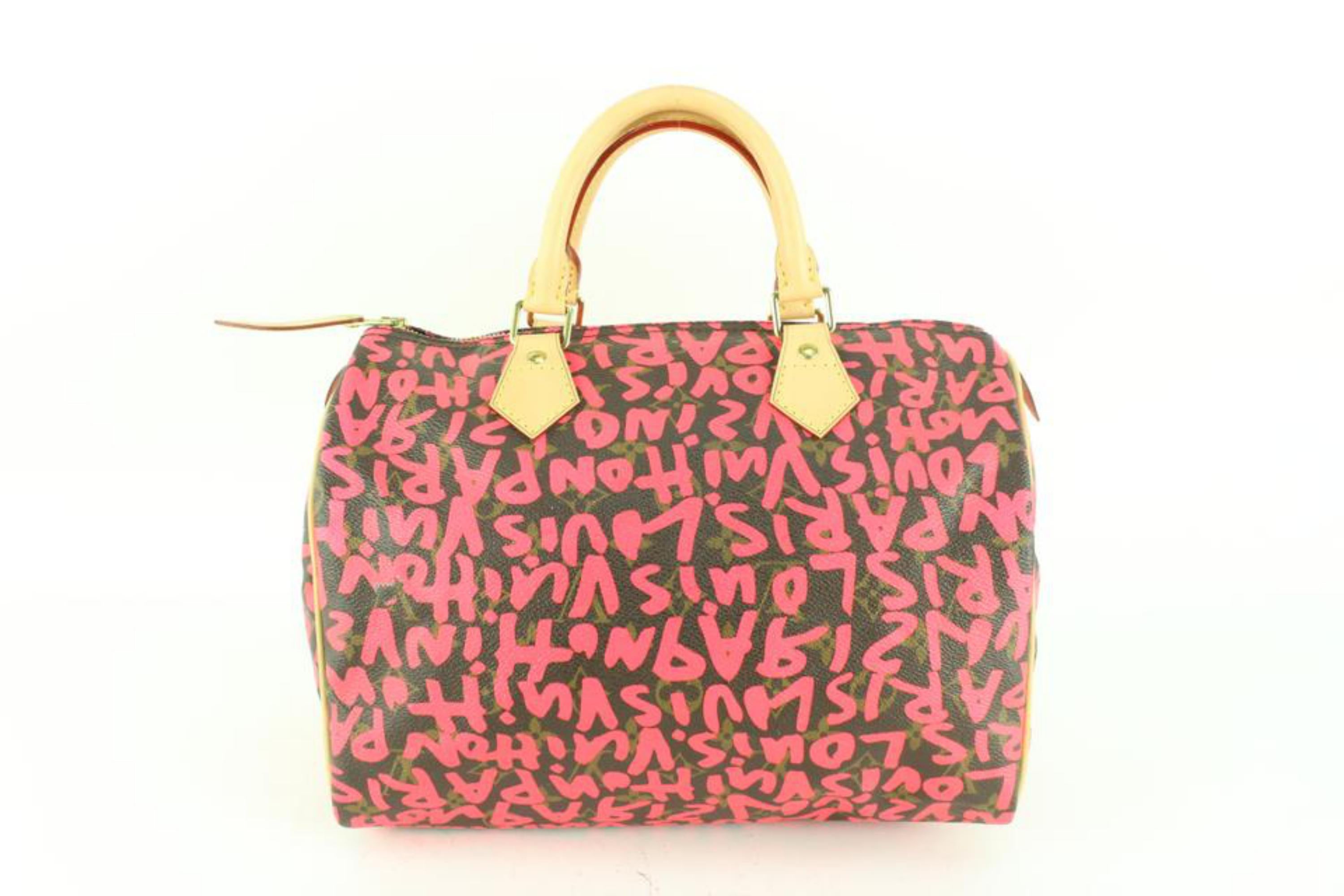Louis Vuitton Stephen Sprouse Pink Fuchsia Monogram Graffiti Speedy 30 65lz63s 3