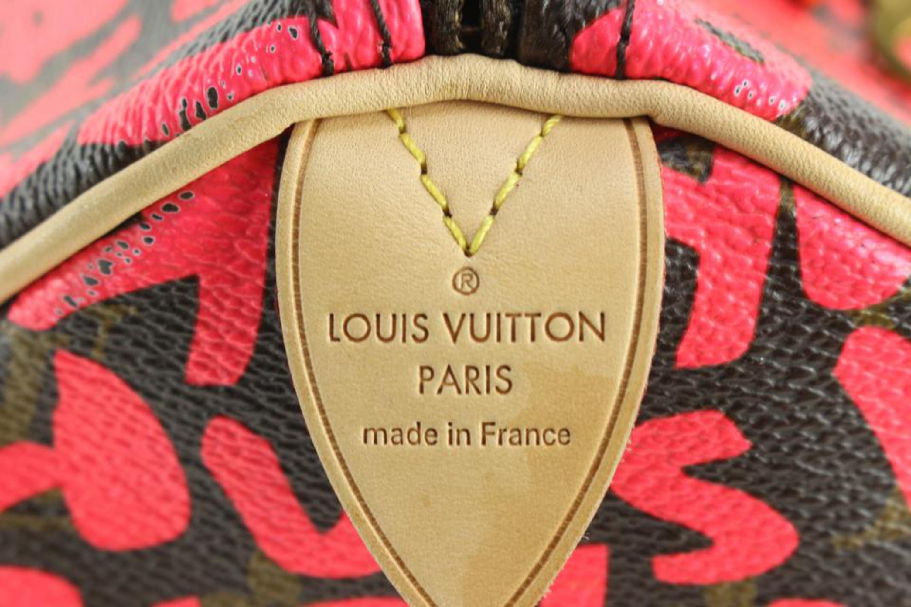 Louis Vuitton Stephen Sprouse Pink Fuchsia Monogram Graffiti Speedy 30 65lz63s 5
