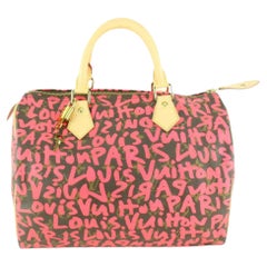 Louis Vuitton Stephen Sprouse Pink Fuchsia Monogram Graffiti Speedy 30 65lz63s