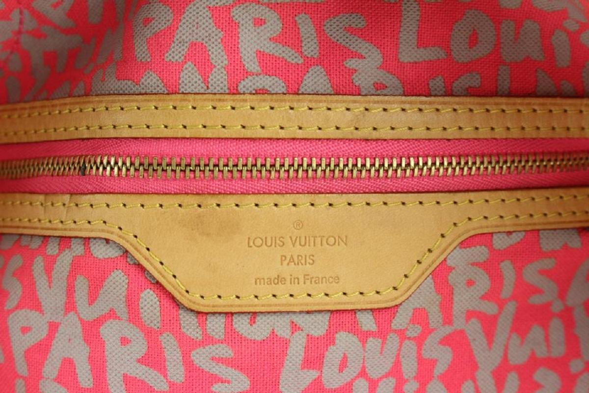 Louis Vuitton Stephen Sprouse Pink Graffiti Monogram Neverfull GM Tote Bag In Good Condition In Dix hills, NY