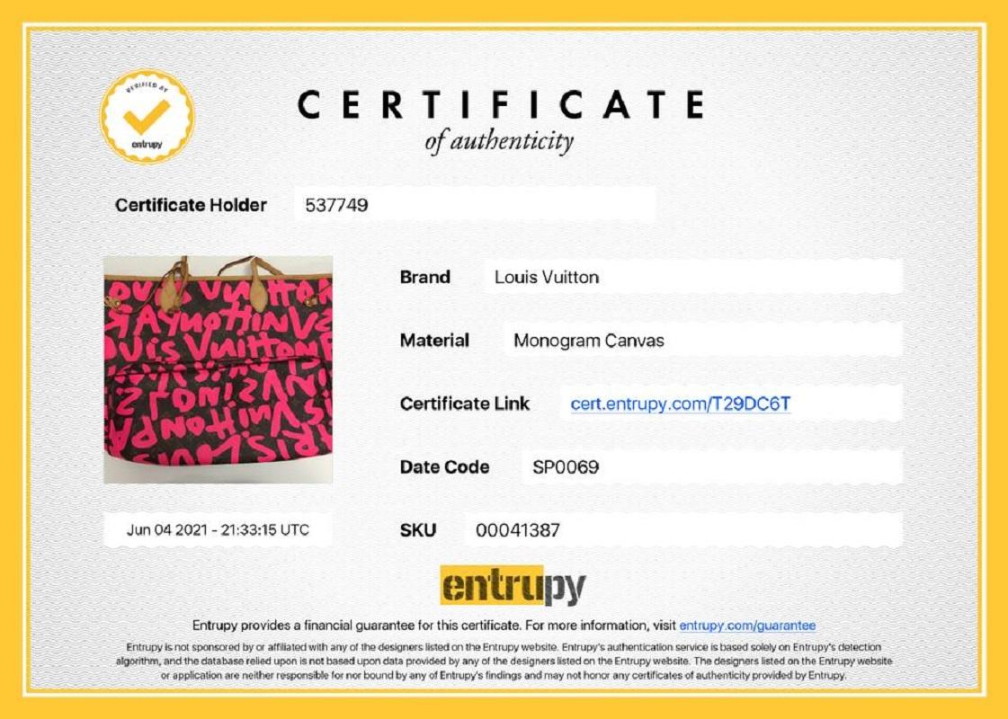Women's Louis Vuitton Stephen Sprouse Pink Graffiti Monogram Neverfull GM Tote Bag