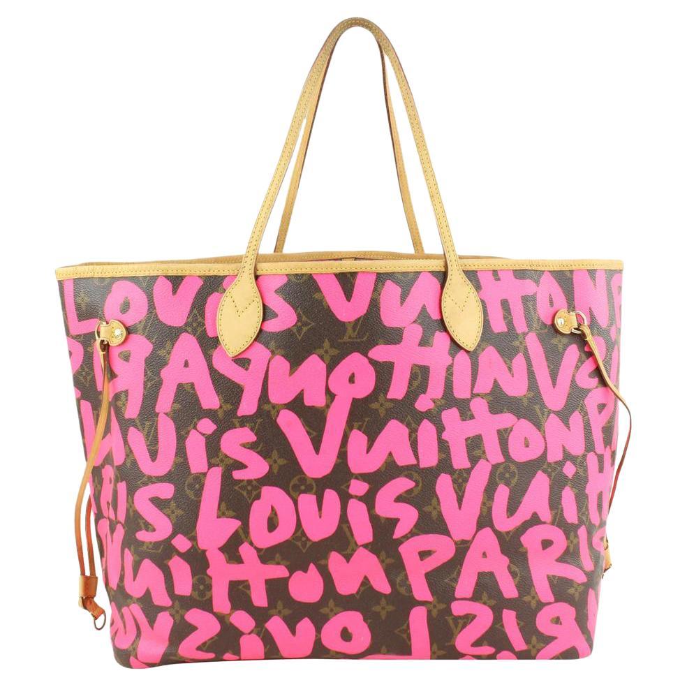 Victoria's Secret VS Graffiti Clear Logo Tote Beach Weekender Bag & Clutch  