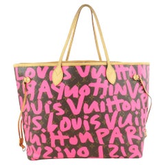 Vintage Louis Vuitton Stephen Sprouse Pink Graffiti Monogram Neverfull GM Tote Bag