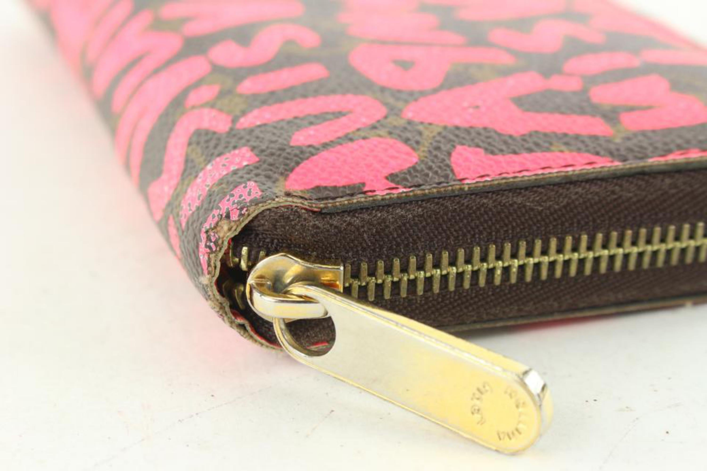 Louis Vuitton Stephen Sprouse Pink Monogram Graffiti Zippy Wallet Long Zip 4VL41 5