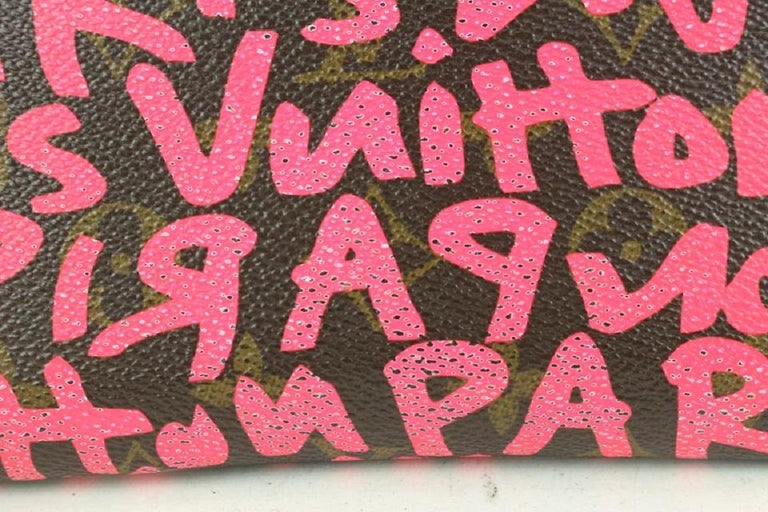 Louis Vuitton Stephen Sprouse Pink Monogram Graffiti Zippy Wallet Long Zip For Sale 6