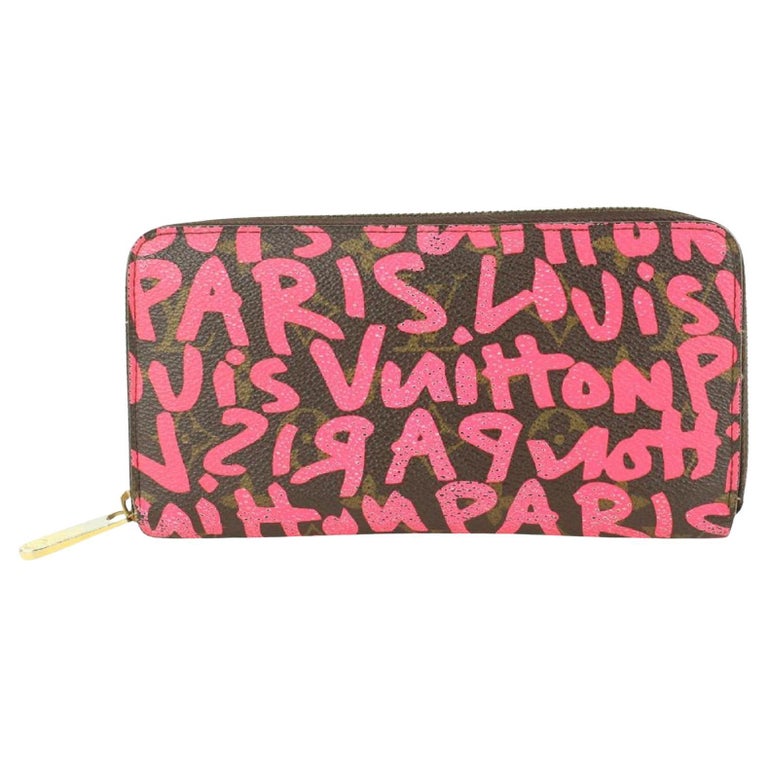 Louis Vuitton Stephen Sprouse Pink Monogram Graffiti Zippy Wallet Long Zip For Sale