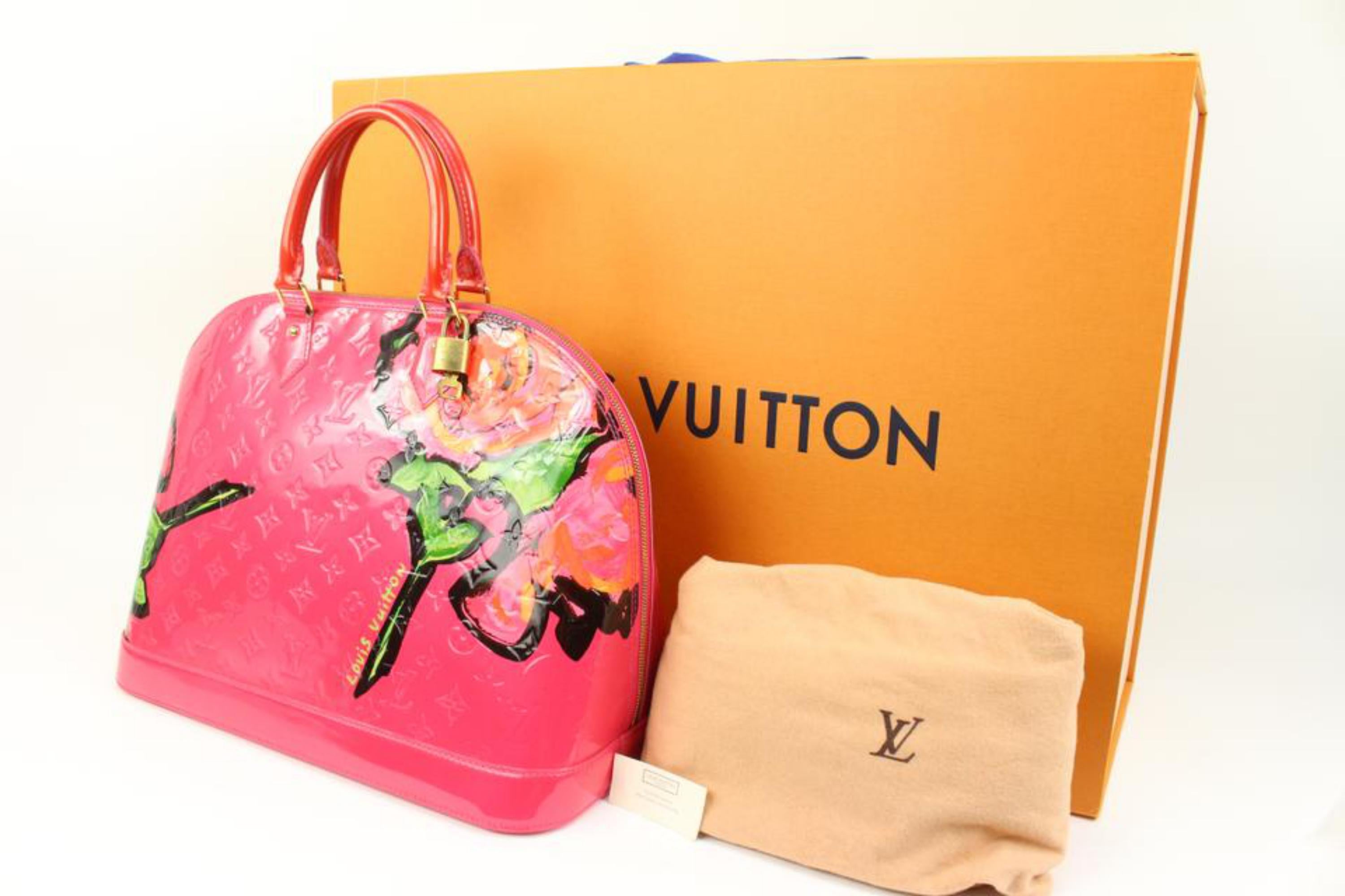 Louis Vuitton Stephen Sprouse Pink Rose Pop Roses Alma MM Vernis 4lk412s
Date Code/Serial Number: MI0059
Made In: 
Measurements: Length:  16