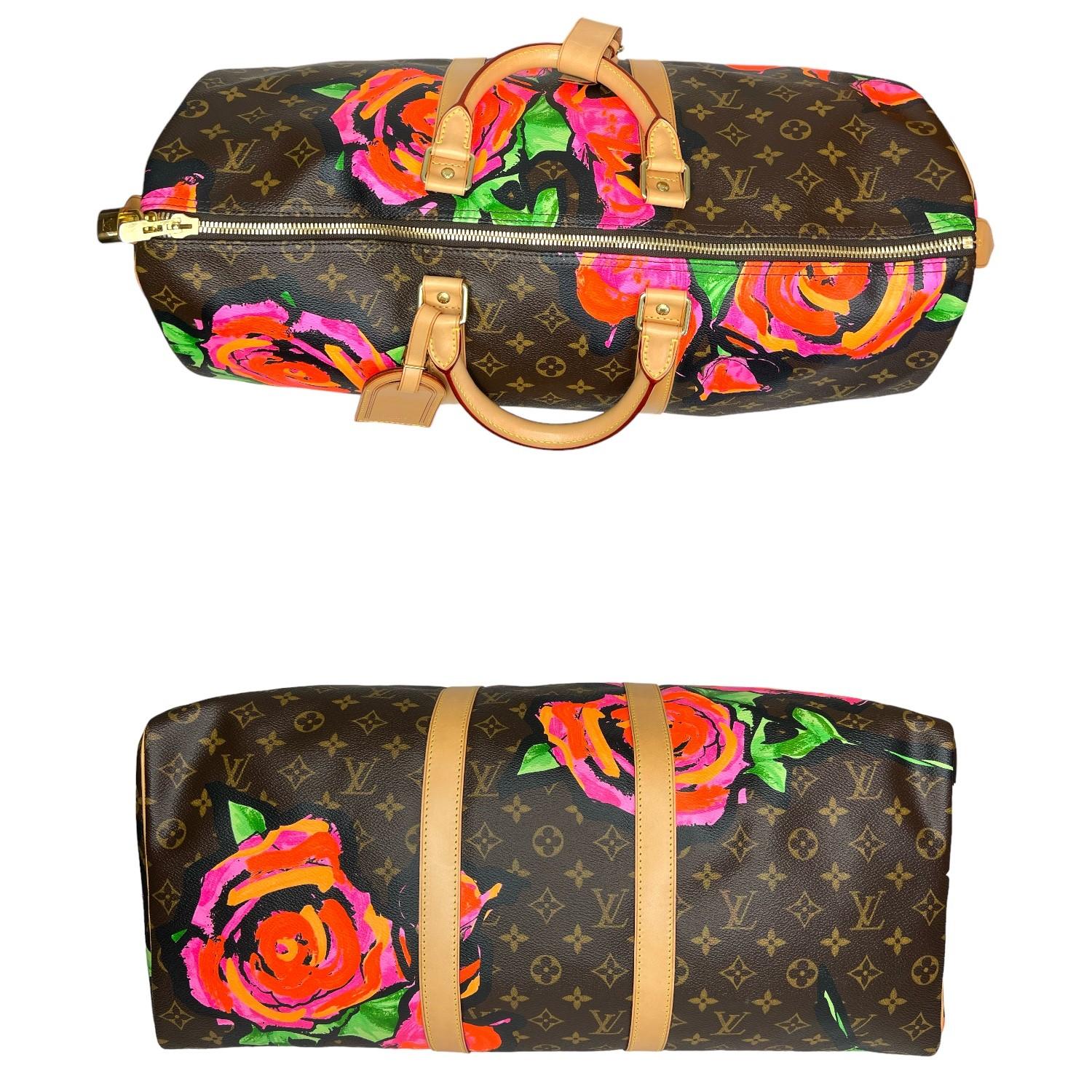 Women's Louis Vuitton Stephen Sprouse Rose Monogram Keepall 50 For Sale