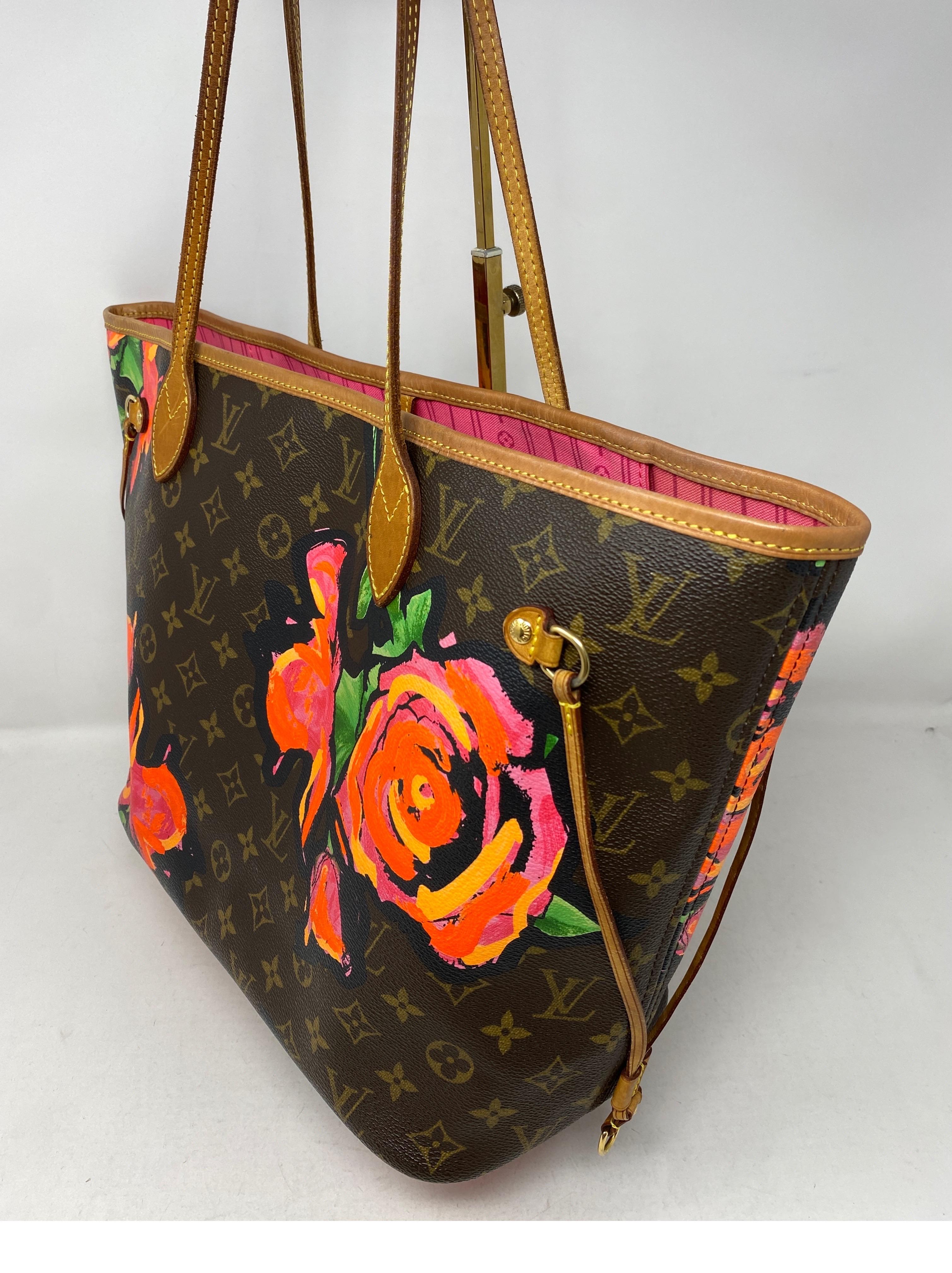 Louis Vuitton Stephen Sprouse Roses Neverfull  In Good Condition In Athens, GA