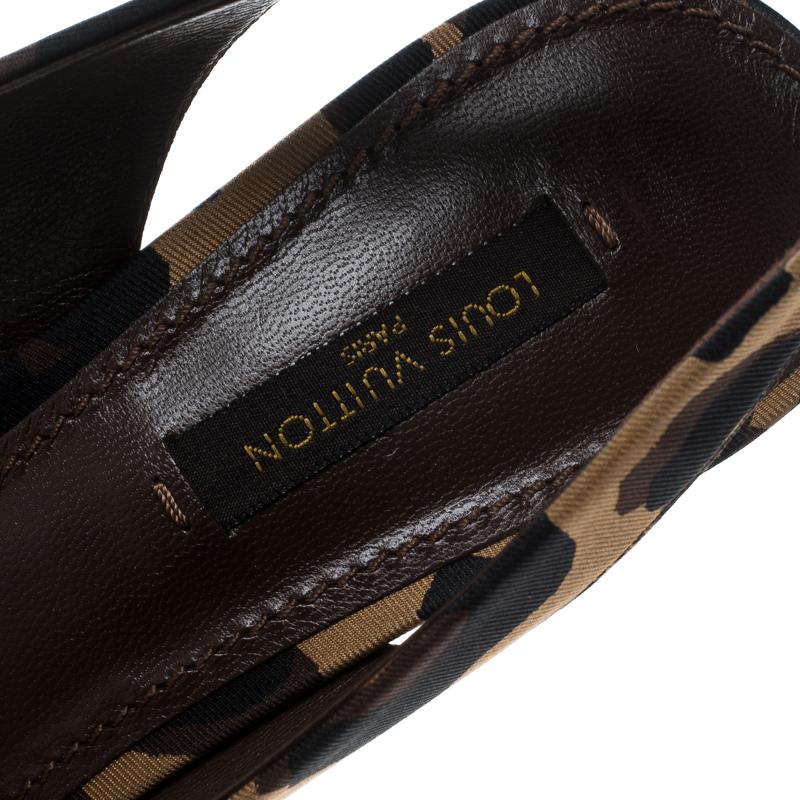 Louis Vuitton Stephen Sprouse Savanna Platform Slingback Wedge Sandals Size 37 2