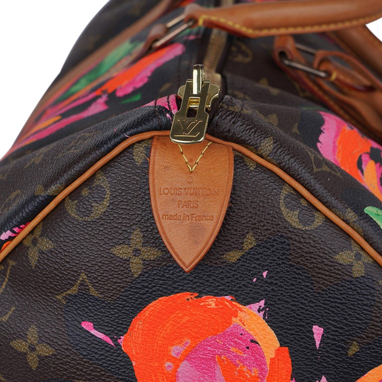 Louis Vuitton Stephen Sprouse x Monogram Roses Keepall 50 Limited Edition For Sale 8