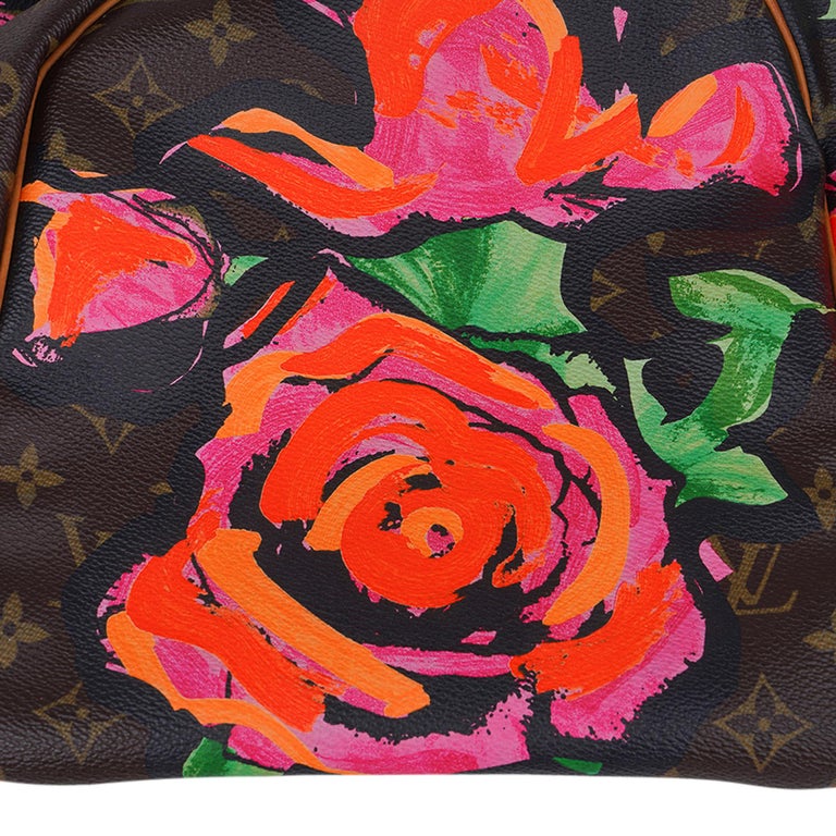 Louis Vuitton Stephen Sprouse x Monogram Roses Keepall 50 Limited Edition In Good Condition For Sale In Miami, FL