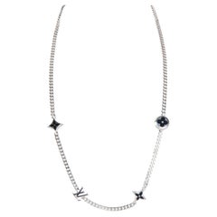 Collana Louis Vuitton con ciondoli a forma di spuntone in argento sterling