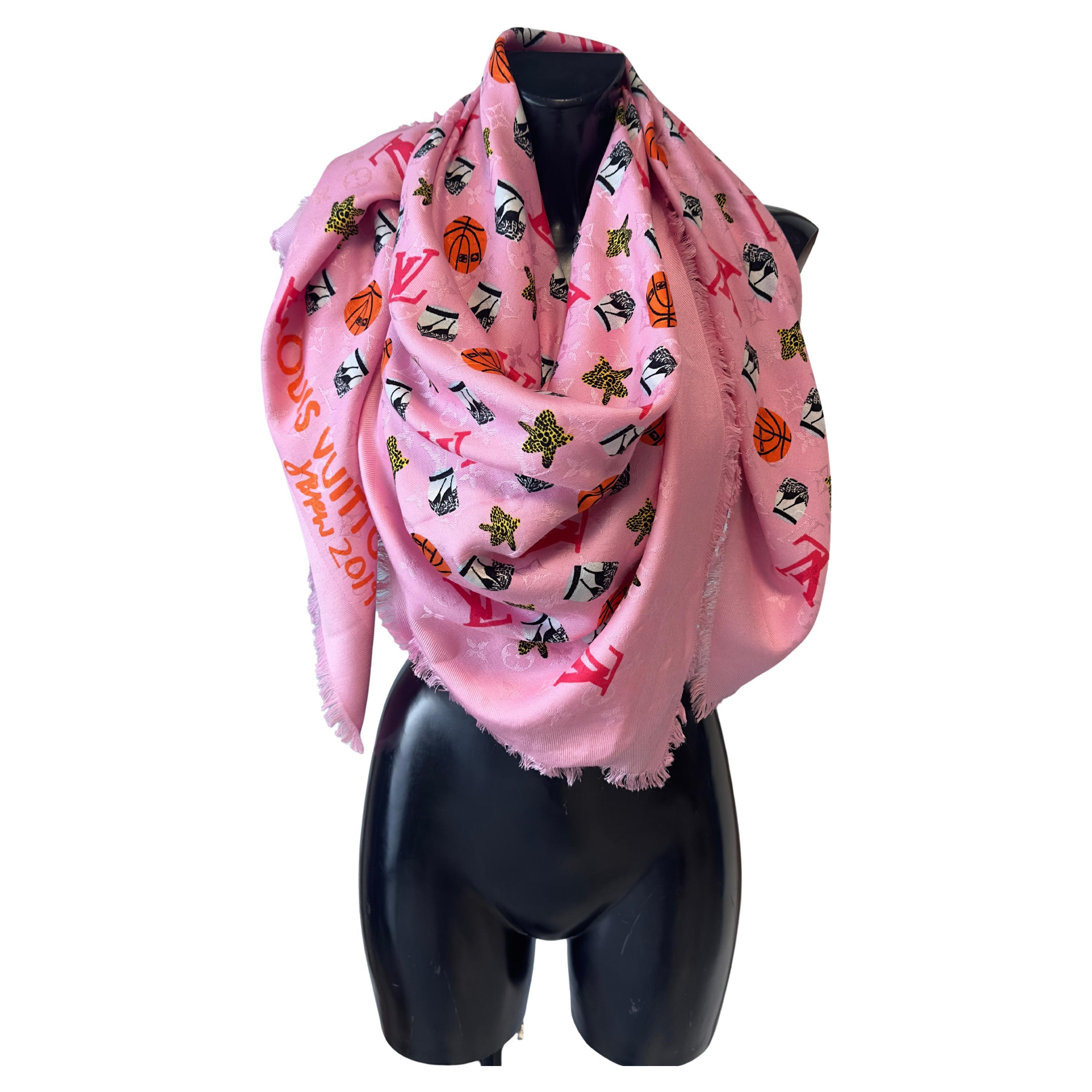 Louis Vuitton Stola Oversize Rosa Monogram Pop Art – Edizione Giappone 2019