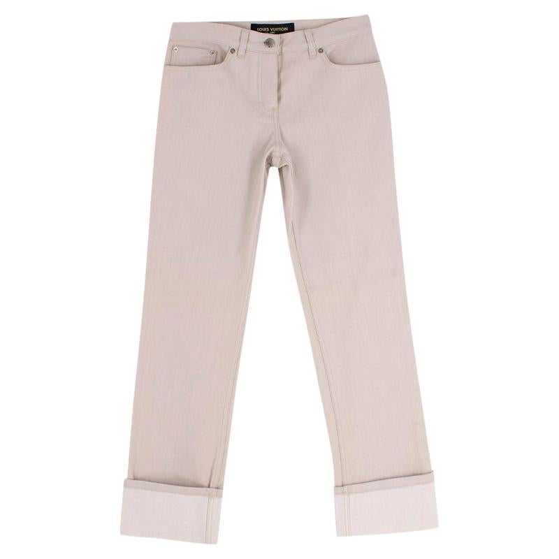 Louis Vuitton Stone Wool Twill Jeans - US 0 For Sale