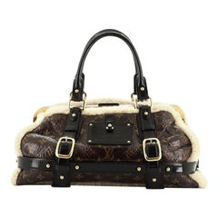  Louis Vuitton  Storm Handbag Limited Edition Monogram and Shearling