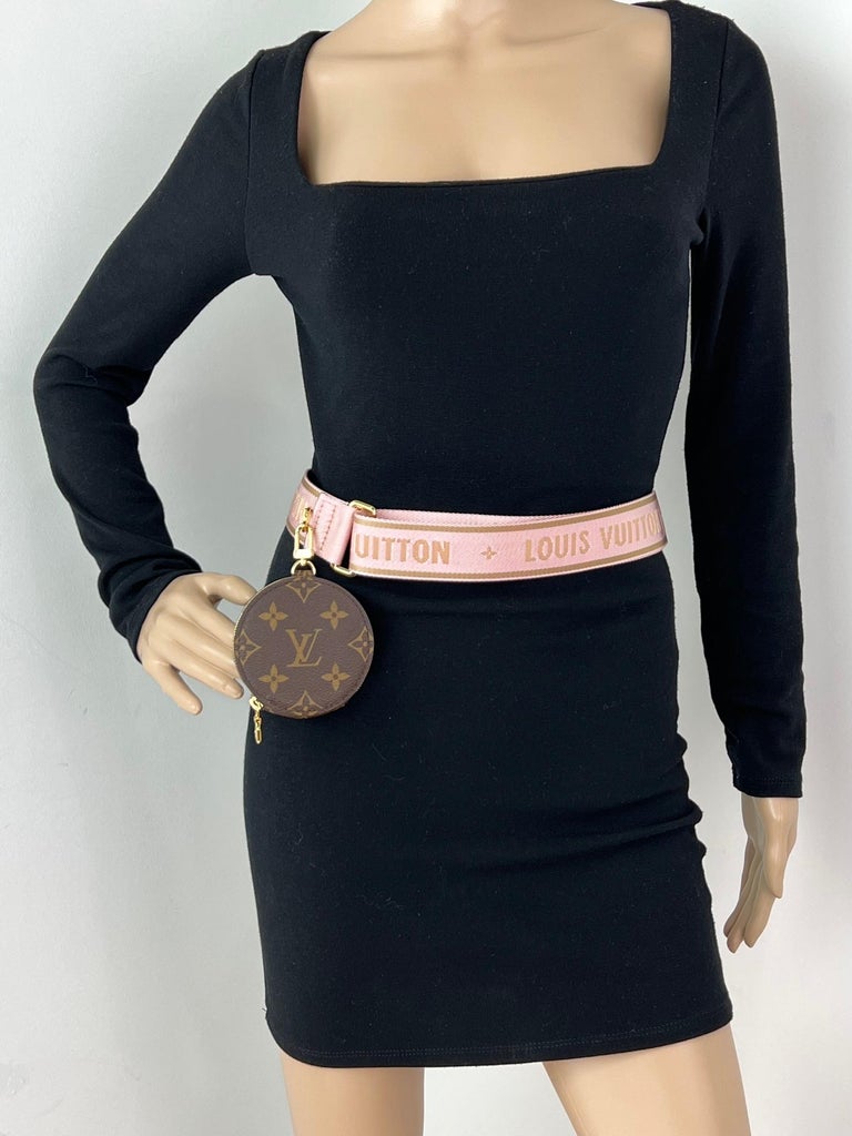 Louis Vuitton Bandouliere Round Coin Purse Monogram Black/Ebony for Women