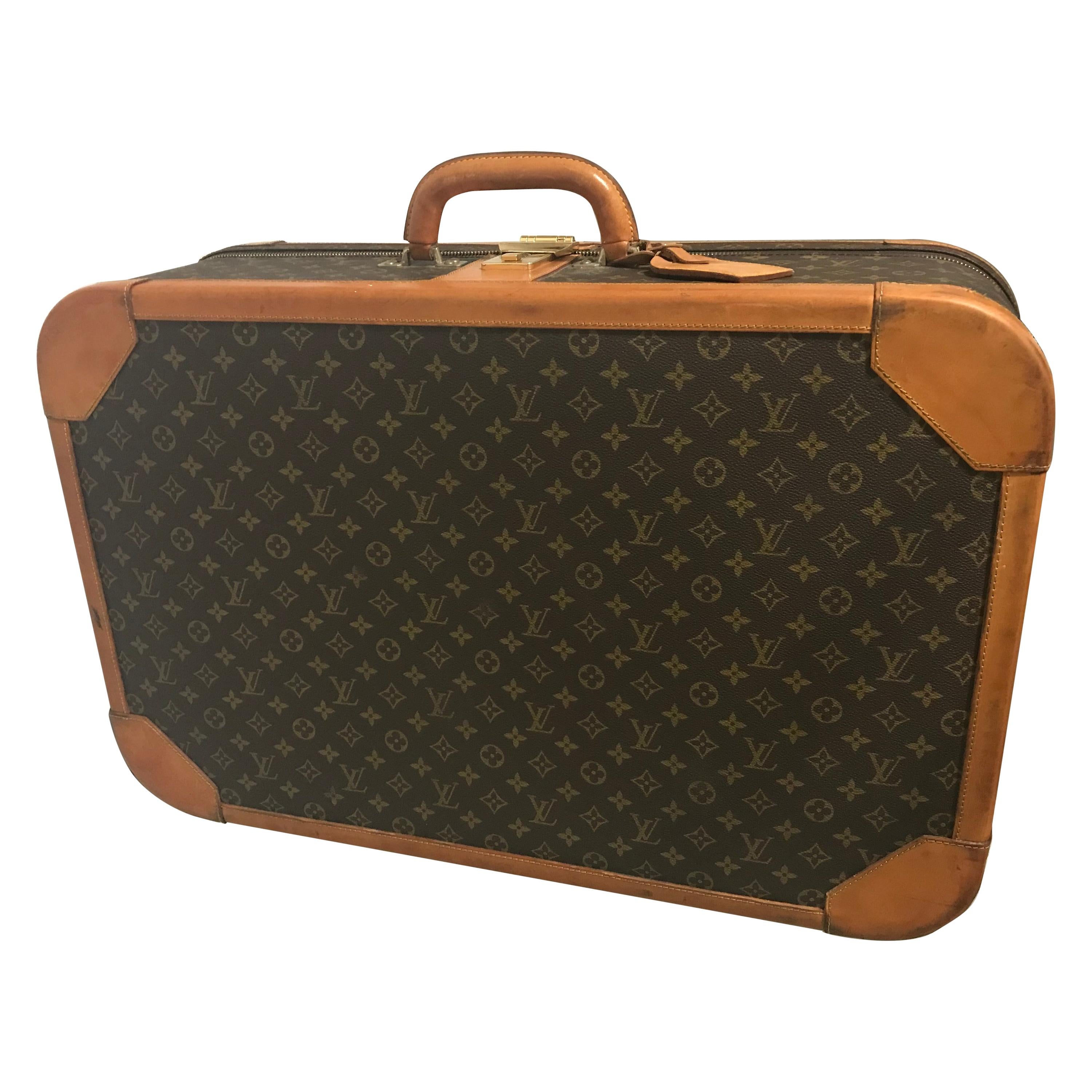 Louis Vuitton Stratos 70 Vintage Suitcase in monogram canvas For Sale