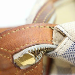 Louis Vuitton Stresa Damier Azur Gm 870447 White Coated Canvas Shoulder Bag