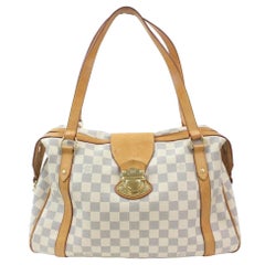 Louis Vuitton Stresa Damier Azur Pm 869028 White Coated Canvas Shoulder Bag